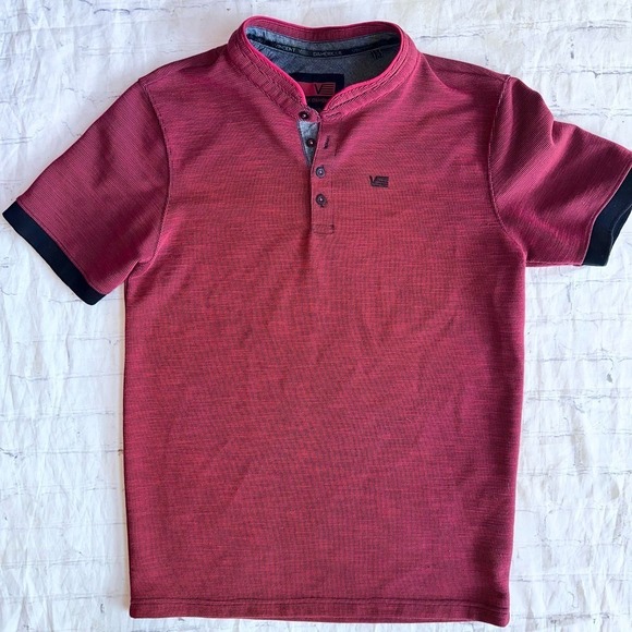 NWOT Men’s Large Vincent D’Amerique SS Checkered 1/4 Button Casual Shirt - Picture 1 of 7